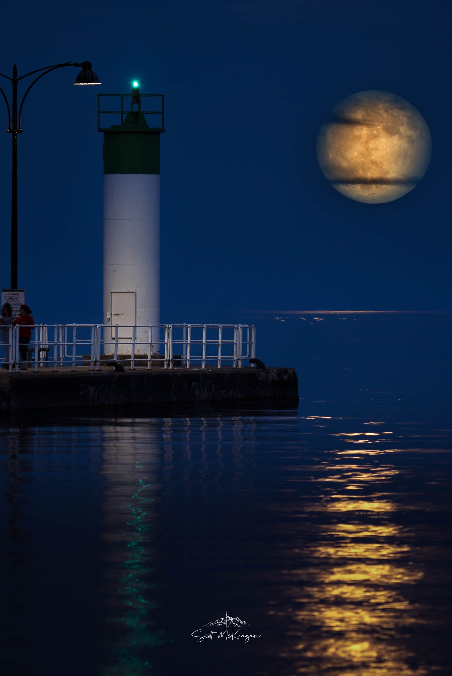 Harvest Moon Over Oshawa Harbour