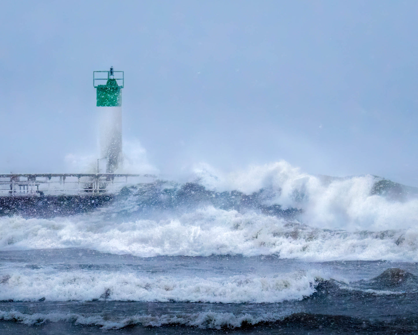 Winter Storm at Oshawa Pier